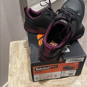 Timberland PRO Reaxion Black and Purple Shoes